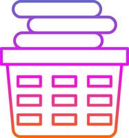 Laundry Basket Line Gradient Icon vector