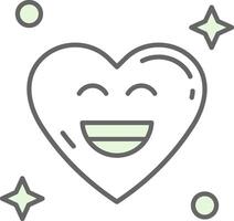 sonrisa verde ligero relleno icono vector
