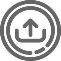 Upload Green Light Fillay Icon vector