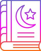 Holy Book Line Gradient Icon vector