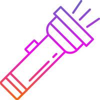 Flashlight Line Gradient Icon vector