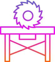 Circular Saw Line Gradient Icon vector