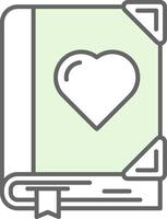 Love Green Light Fillay Icon vector