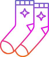 Socks Line Gradient Icon vector