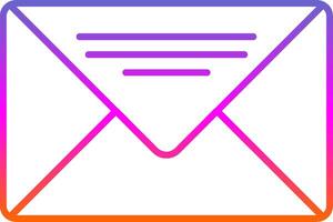 Email Line Gradient Icon vector