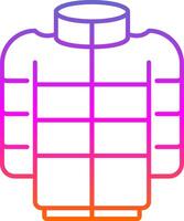 Puffer Coat Line Gradient Icon vector