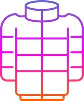 Puffer Coat Line Gradient Icon vector