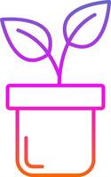 Plants Line Gradient Icon vector
