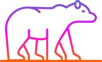 Polar Bear Line Gradient Icon vector
