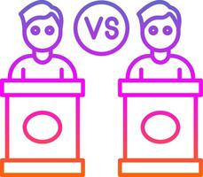 Debate Line Gradient Icon vector