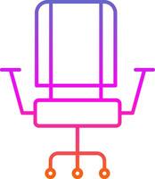 Chair Line Gradient Icon vector