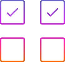 Check Box Line Gradient Icon vector