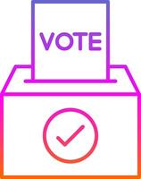 Vote Line Gradient Icon vector