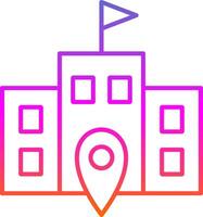Polling Place Line Gradient Icon vector