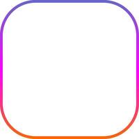 Round Corner Line Gradient Icon vector