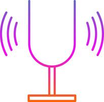 Tuning Fork Line Gradient Icon vector