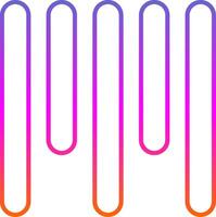 Vertical Align Top Line Gradient Icon vector