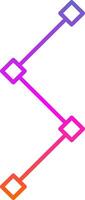 Path Line Gradient Icon vector