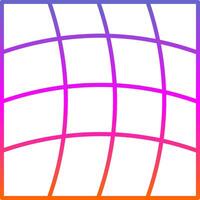 Warp Line Gradient Icon vector