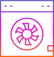 Cooler Line Gradient Icon vector