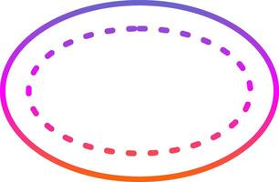 Oval Line Gradient Icon vector