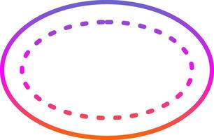 Oval Line Gradient Icon vector