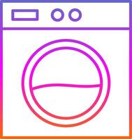 Laundry Machine Line Gradient Icon vector