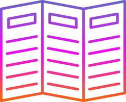 Brochure Line Gradient Icon vector