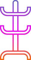 Coat Rack Line Gradient Icon vector