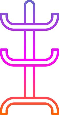 Coat Rack Line Gradient Icon