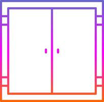 Door Line Gradient Icon vector