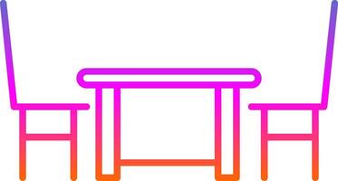 Dining Table Line Gradient Icon vector