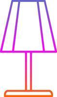 Table Lamp Line Gradient Icon vector