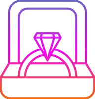 Ring Box Line Gradient Icon vector