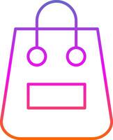 Shopping Bag Line Gradient Icon vector