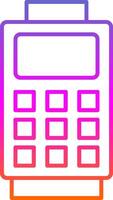 Card Reader Line Gradient Icon vector