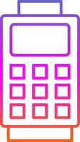 Card Reader Line Gradient Icon vector