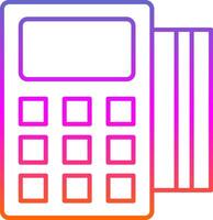 Pos Terminal Line Gradient Icon vector