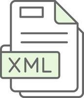 Xml Green Light Fillay Icon vector