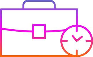 Office Time Line Gradient Icon vector