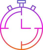 Stopwatch Line Gradient Icon vector