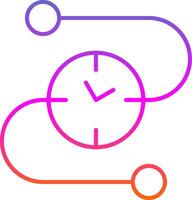 Time Line Line Gradient Icon vector
