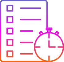 Track Of Time Line Gradient Icon vector