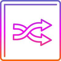 Shuffle Line Gradient Icon vector