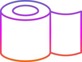 Tissue Roll Line Gradient Icon vector