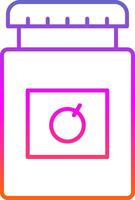 Jam Jar Line Gradient Icon vector