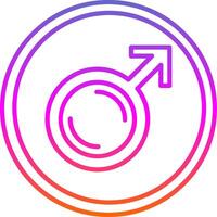 Male symbol Line Gradient Icon vector