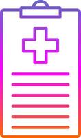 Medical Chart Line Gradient Icon vector