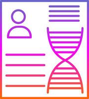 DNA Line Gradient Icon vector