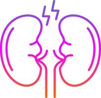 Kidney Line Gradient Icon vector